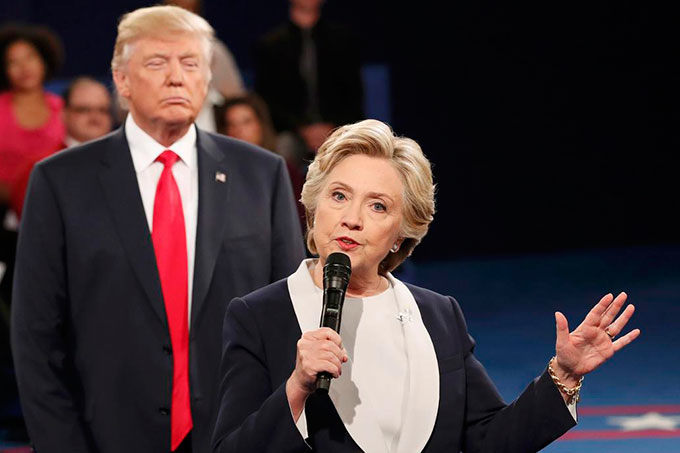 Hillary Clinton y Donald Trump debate presidencial