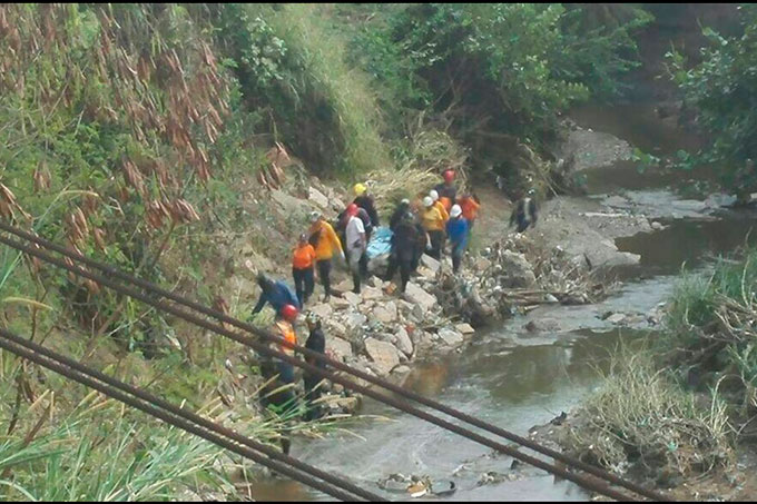 desaparecido por las lluvias