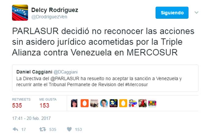 Canciller venezolana