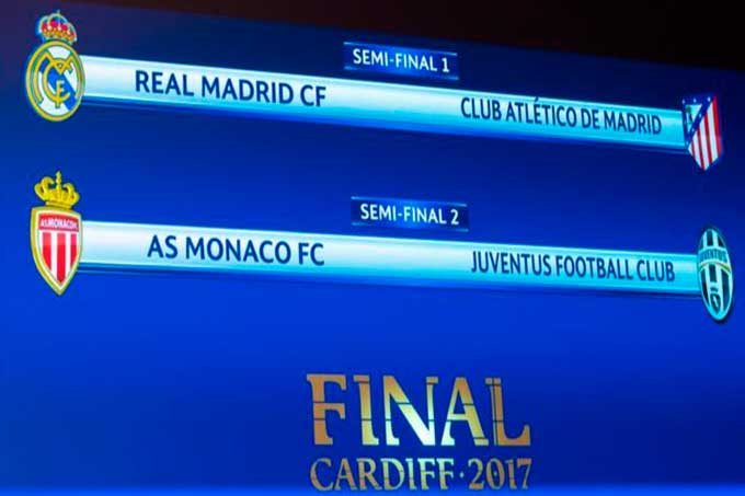 sorteo de semifinales de la Champions League